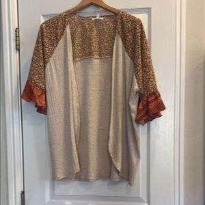 Maurices Floral Kimono in Tan Rust and Cream Size Medium